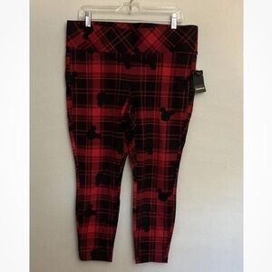 3-4 Torrid Disney Mickey Leggings Red plaid 1x NWT